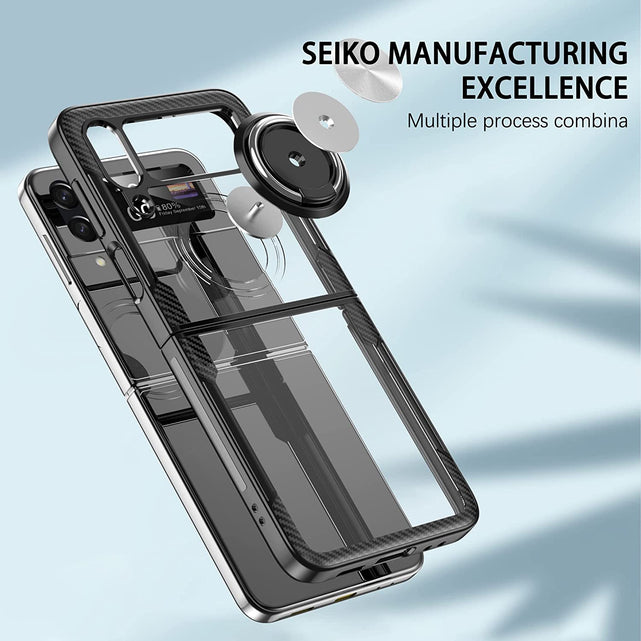 Redpepper Galaxy cover Z Flip 4 trasparente con anello stand