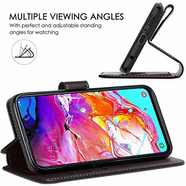 Redpepper Galaxy A70 Cover Portafoglio Pelle con Stand