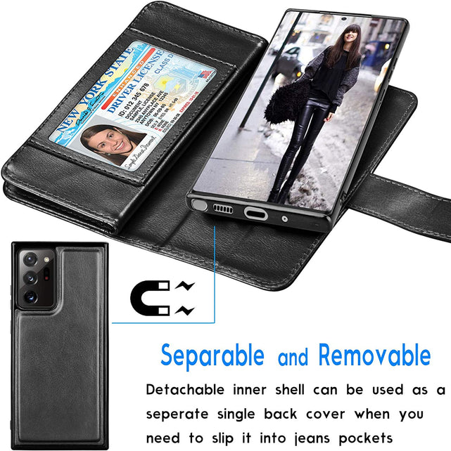 Redpepper Galaxy Note 20 Ultra custodia portafoglio nero 11 carte