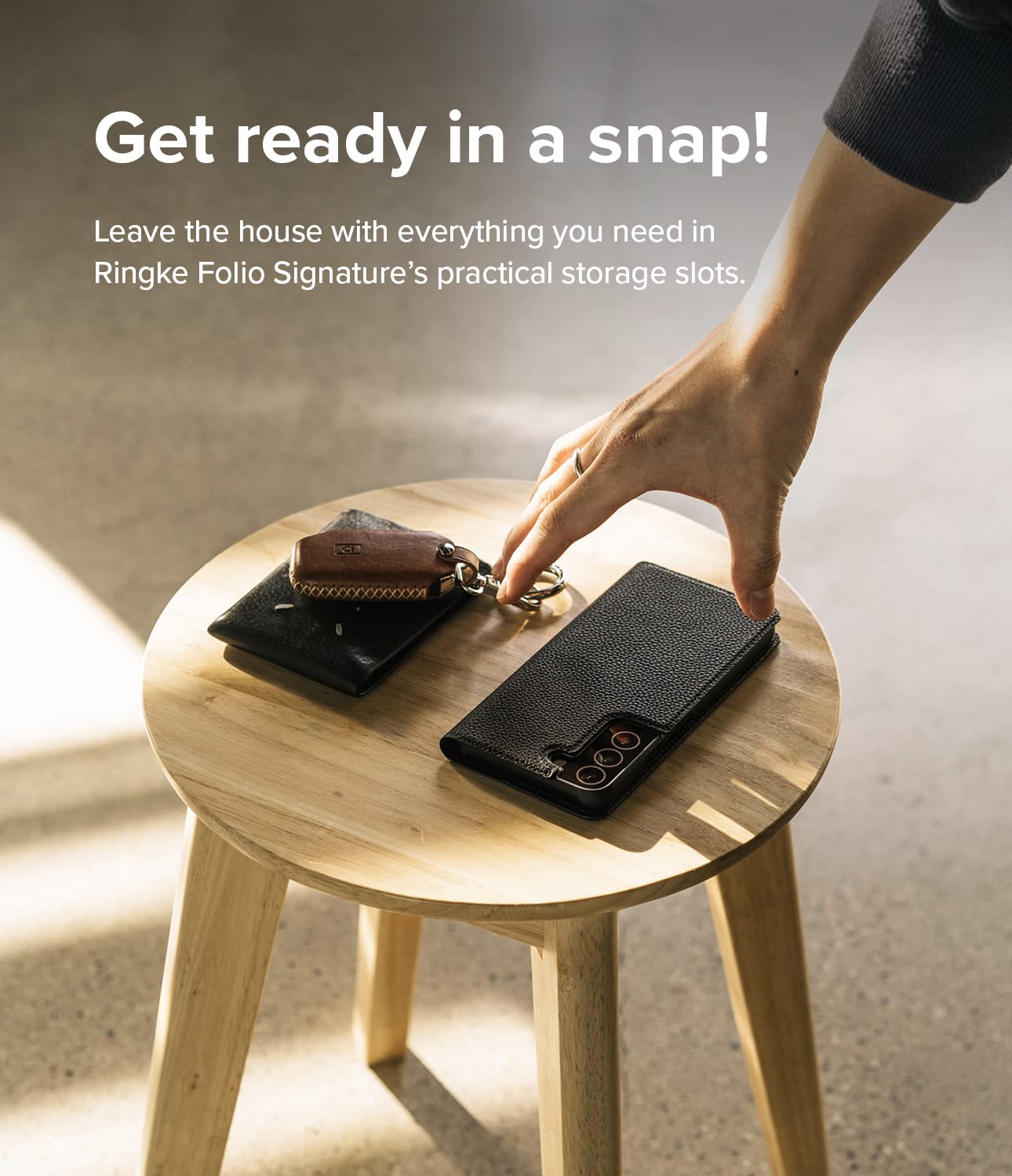 Ringke Folio Signature Cover Samsung S22 Portafoglio Nero