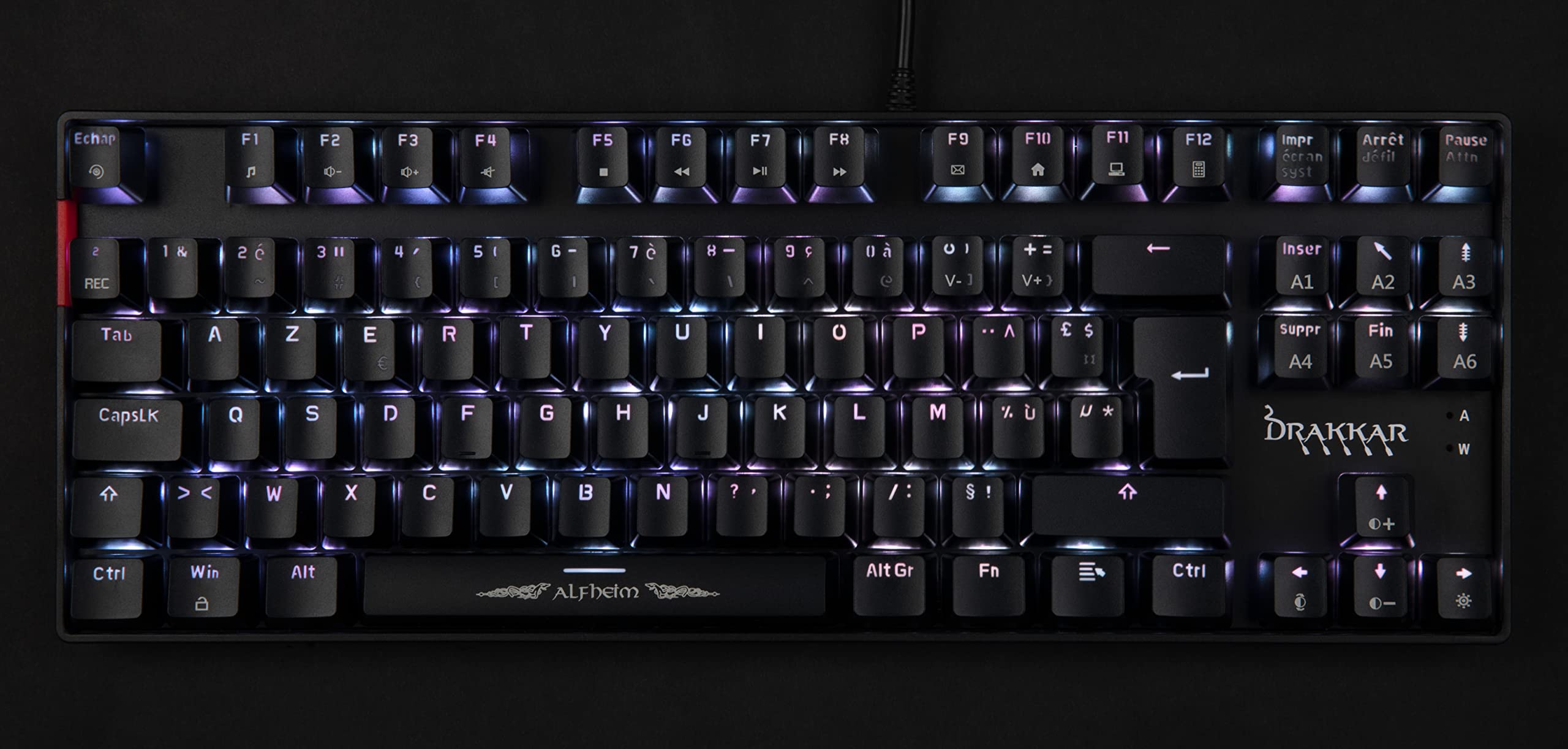 Konix Drakkar Alfheim tastiera meccanica TKL AZERTY RGB cavo