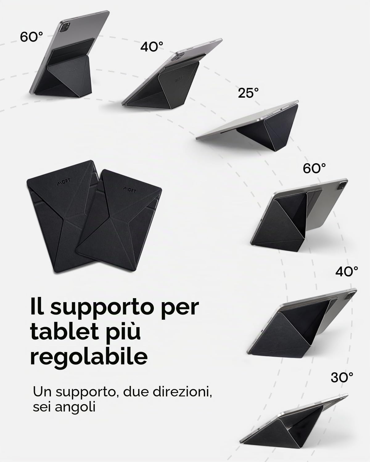 MOFT Snap Series supporto tablet 9,7-12,9" Grigio