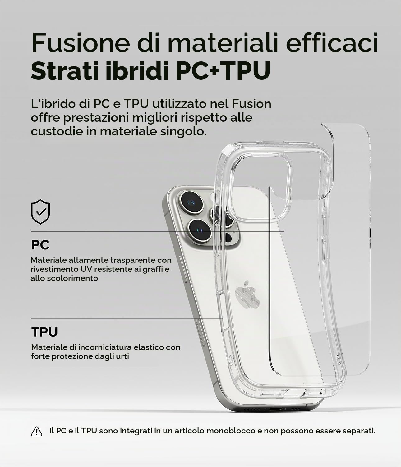 Ringke Fusion Cover iPhone 16 Pro Max Trasparente Clear Antishock