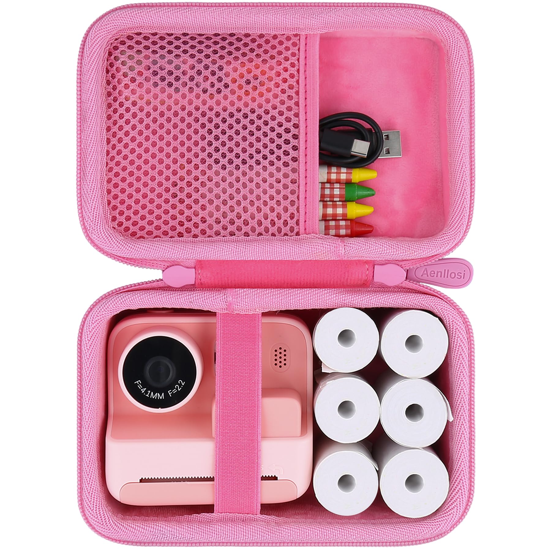 Aenllosi Camera Case fotocamera bambini custodia rosa EVA