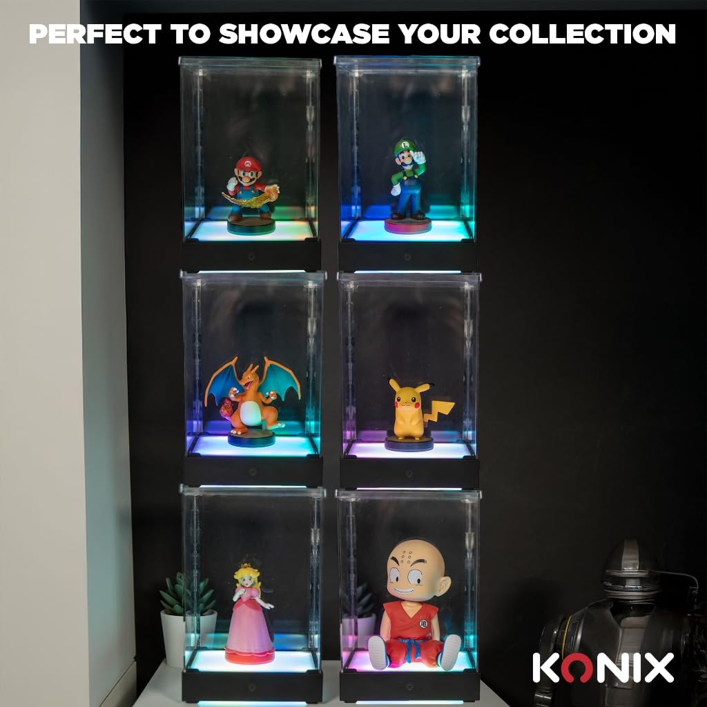 Konix Lighting vetrina LED RGB USB 9x9x14 acrilico