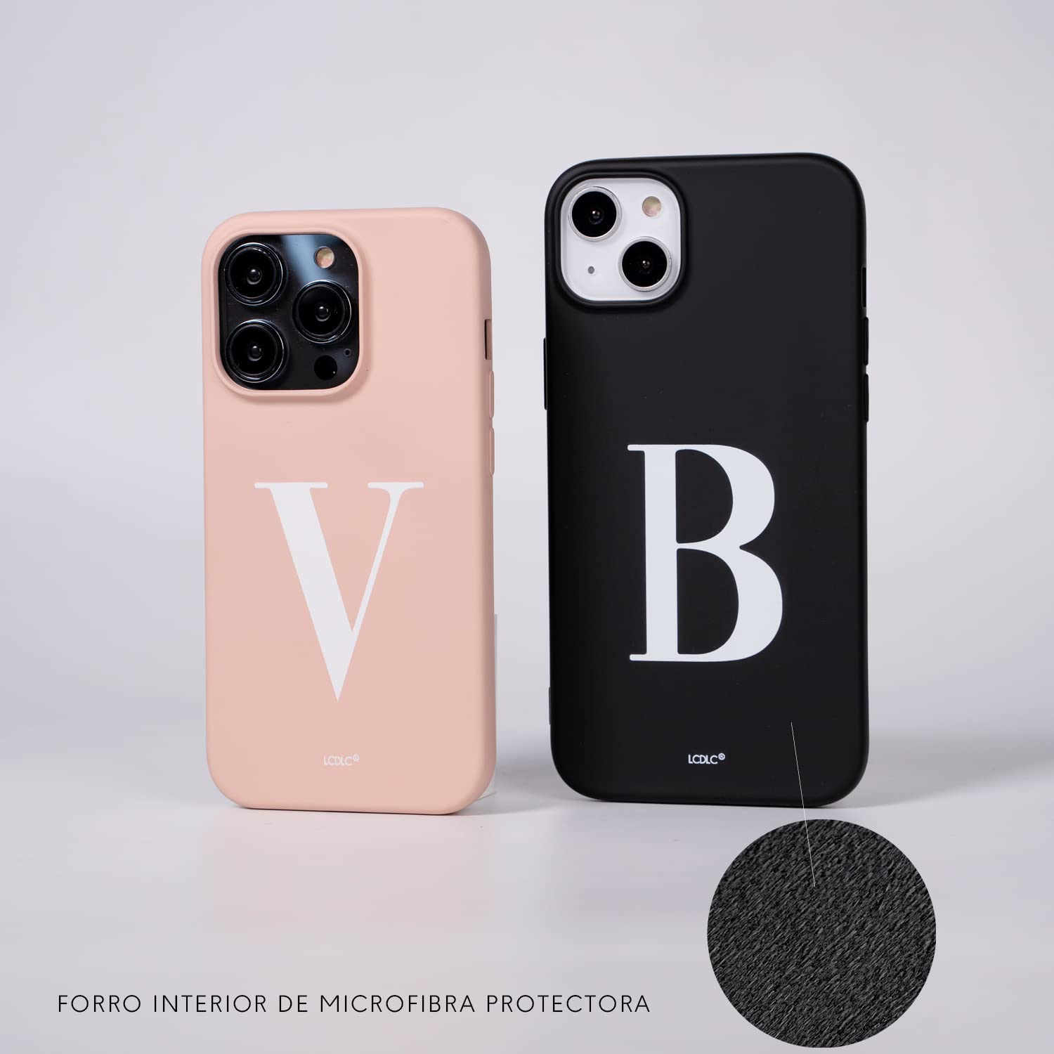 La Casa de las Carcasas Personalizzate iPhone 15 Plus custodia silicone nero iniziale