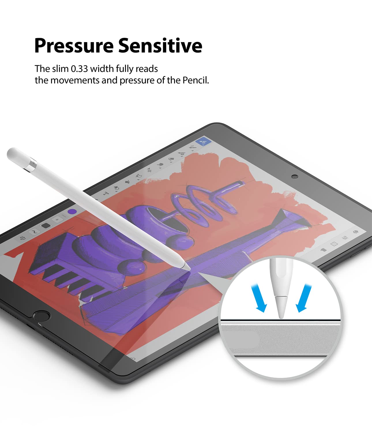 Ringke Glass Pellicola iPad 9 Generazione 10.2 Vetro Temperato 9H