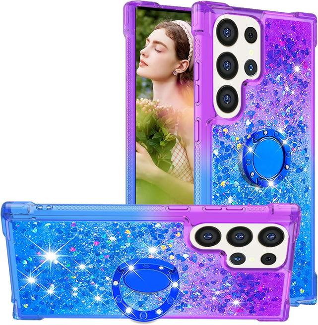 Redpepper Galaxy S25 Plus cover glitter liquida rosa