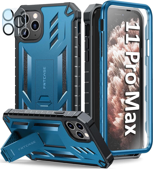 Redpepper iPhone 11 Pro Max Cover Corazzata Nera con Vetro