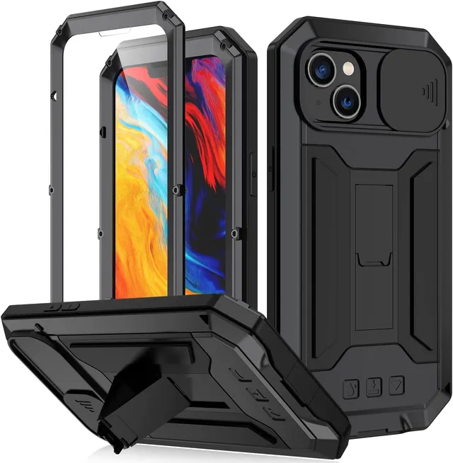 Redpepper iPhone 14 Pro Cover Alluminio con Cavalletto