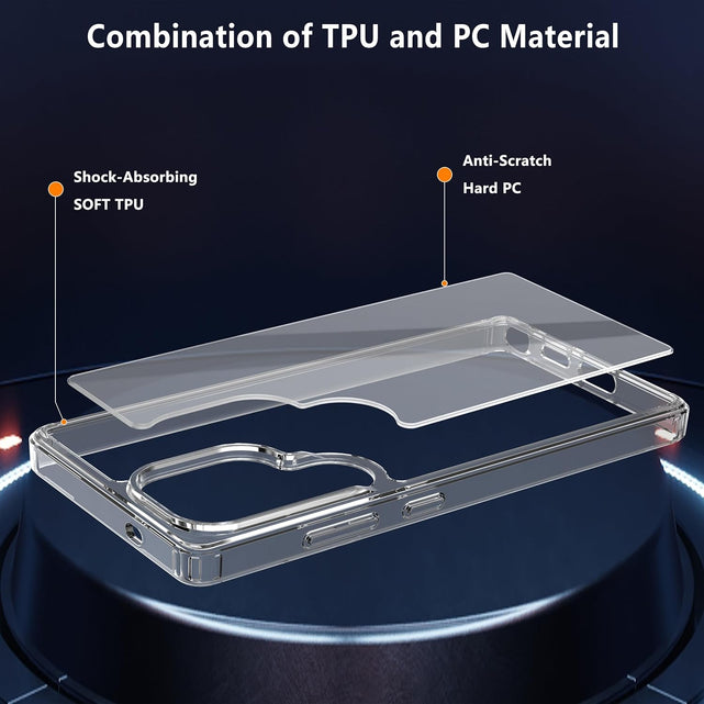 Redpepper S25 Ultra Cover Trasparente Anti-ingiallimento 2 Pellicole