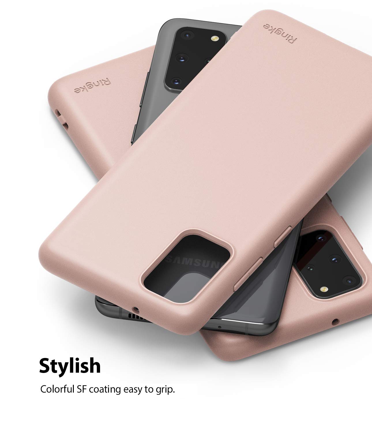 Ringke Air-S Cover Galaxy S20 Plus Custodia Rosa Sottile TPU