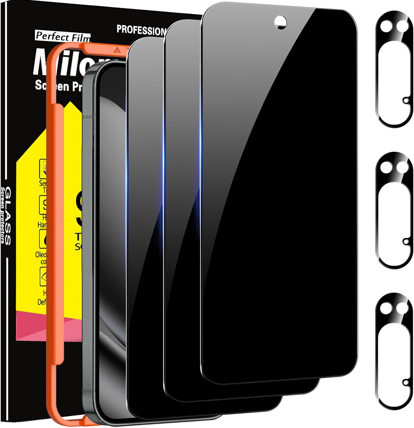 Redpepper Pixel 10 Pro XL vetro temperato privacy 3 pack nero