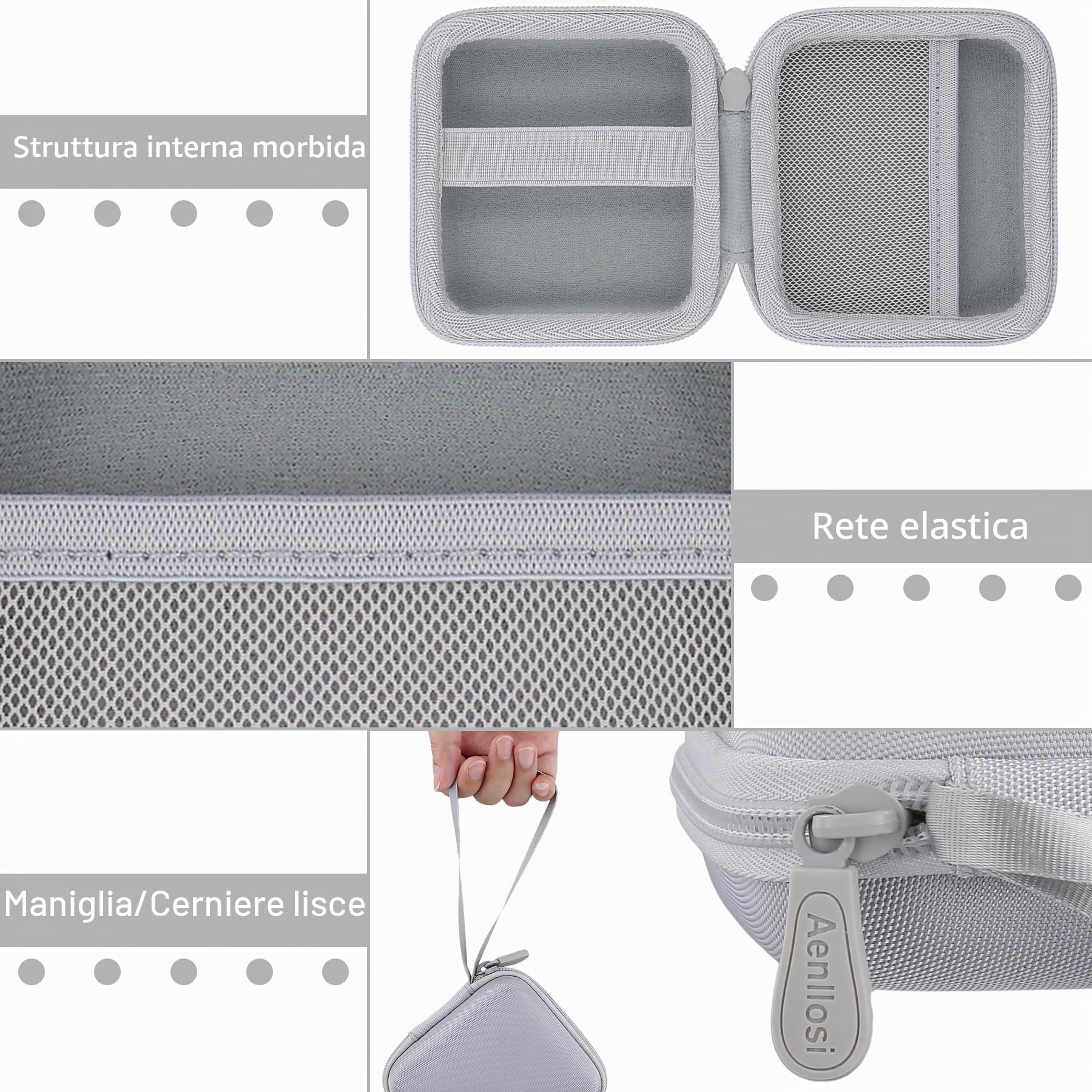 Aenllosi Printer Case Custodia PRT Mini Etichettatrice EVA Nera