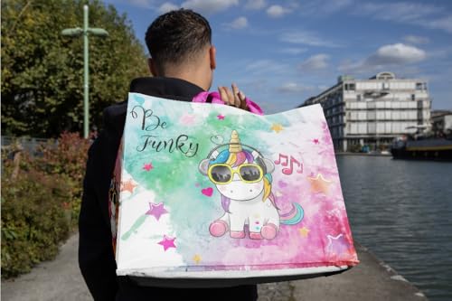 Konix Be Funky borsa spesa 40x45x20 cm unicorno riciclata