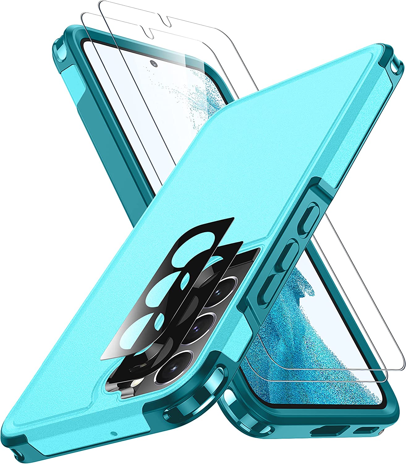 Redpepper Galaxy Cases Galaxy S22 Cover Nera con 2 Vetri