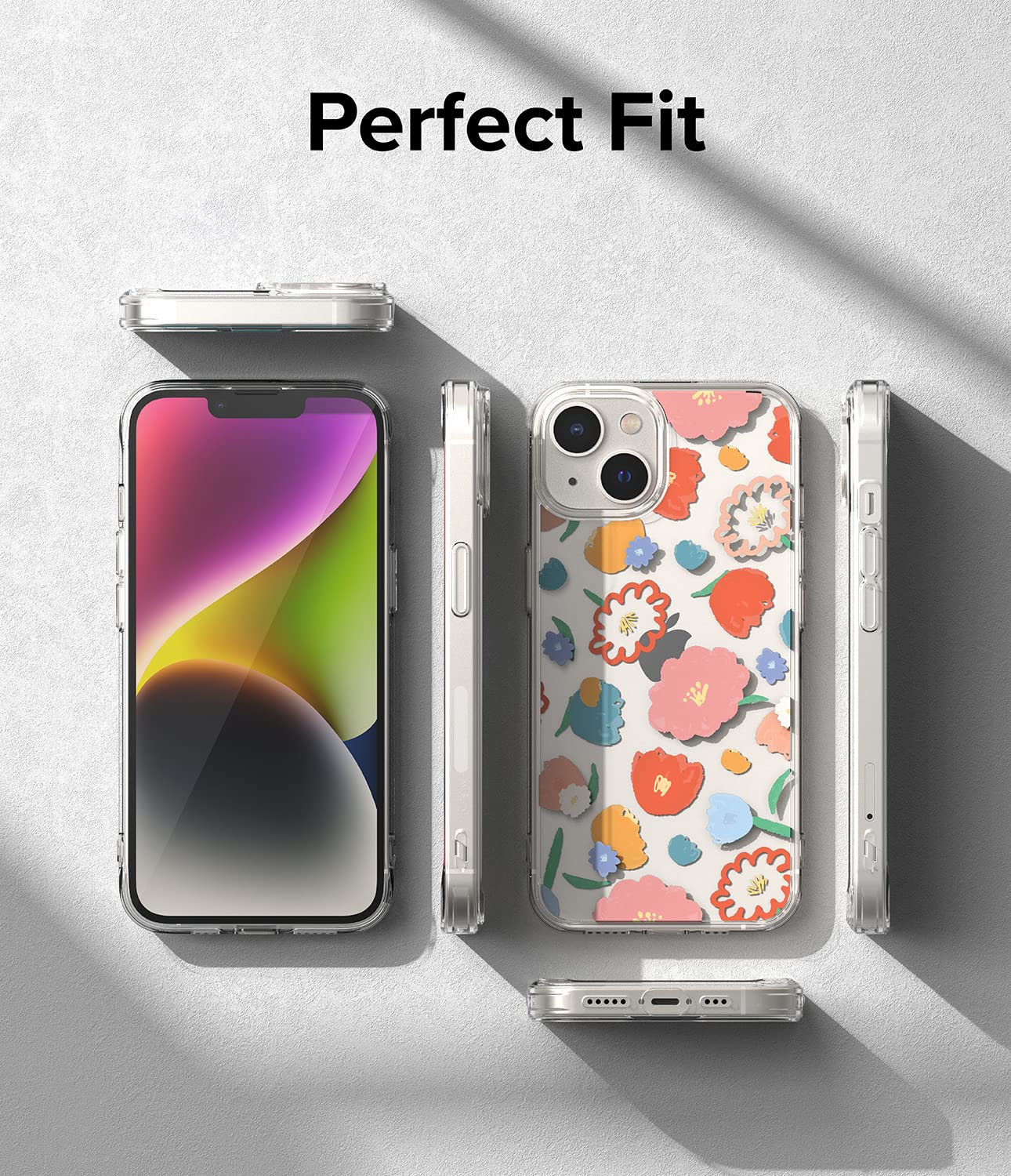 Ringke Fusion Design cover iPhone 14 trasparente floral fiori antishock