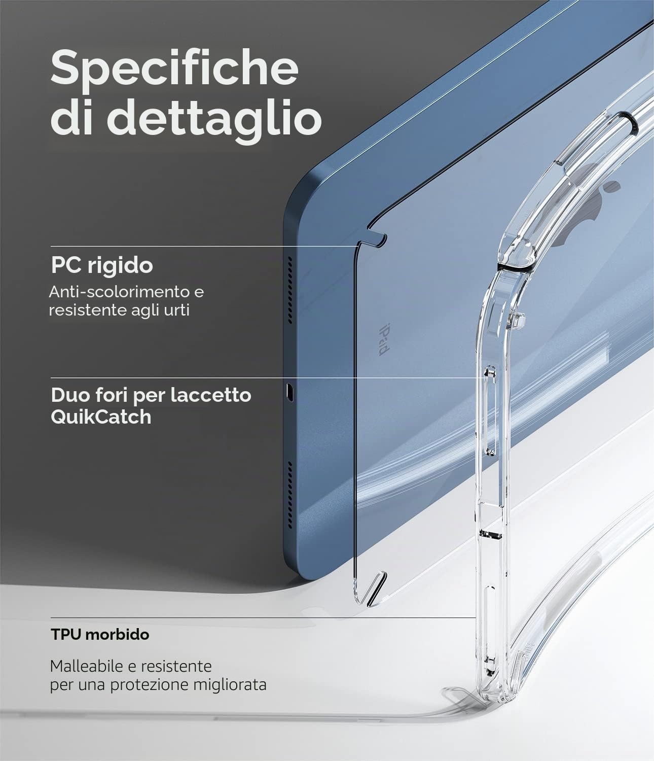Ringke Fusion Cover iPad A16/10ª Gen Trasparente Clear