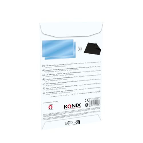 Konix Vetro Temperato PS Portal 9H Anti Luce Blu Trasparente