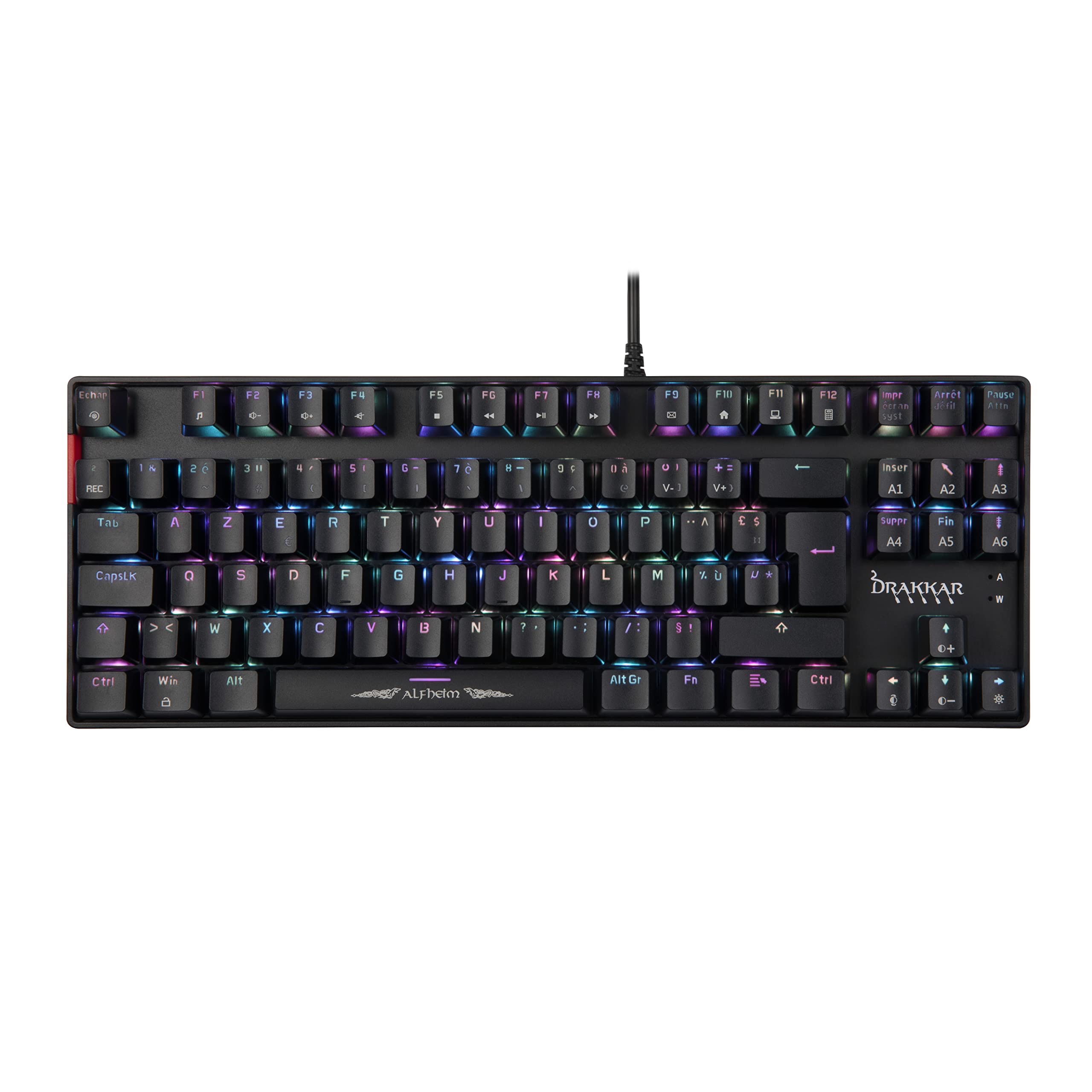 Konix Drakkar Alfheim tastiera meccanica TKL AZERTY RGB cavo