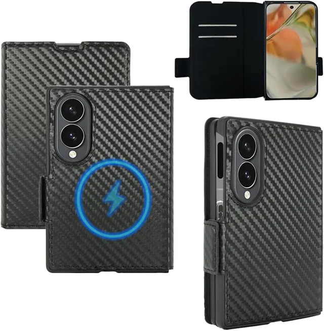 Redpepper Galaxy Z Fold 8 cover portafoglio nera RFID con anello