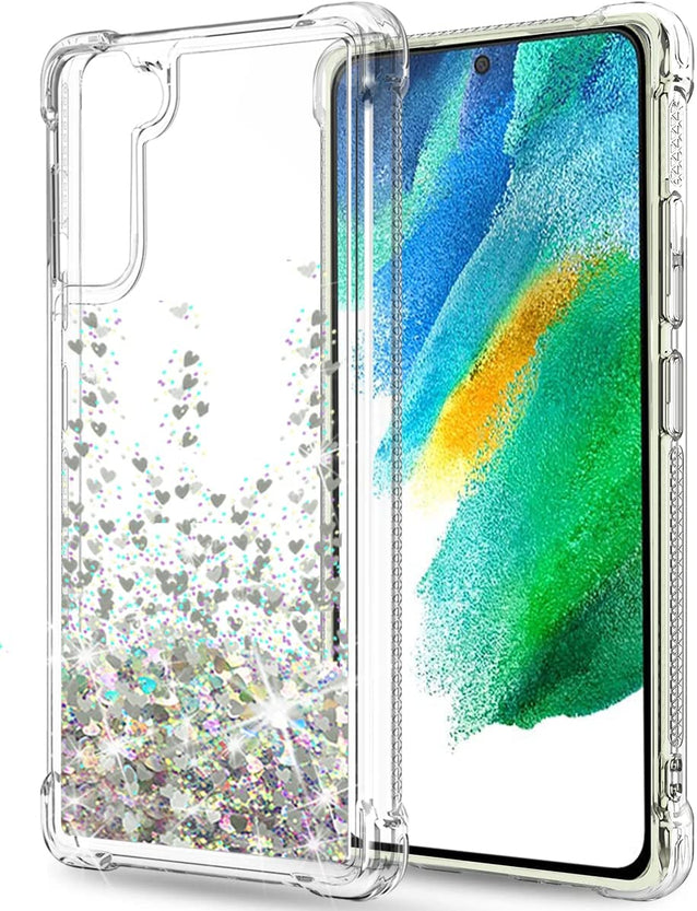 Redpepper Galaxy S22 Cover Glitter Liquida Trasparente TPU