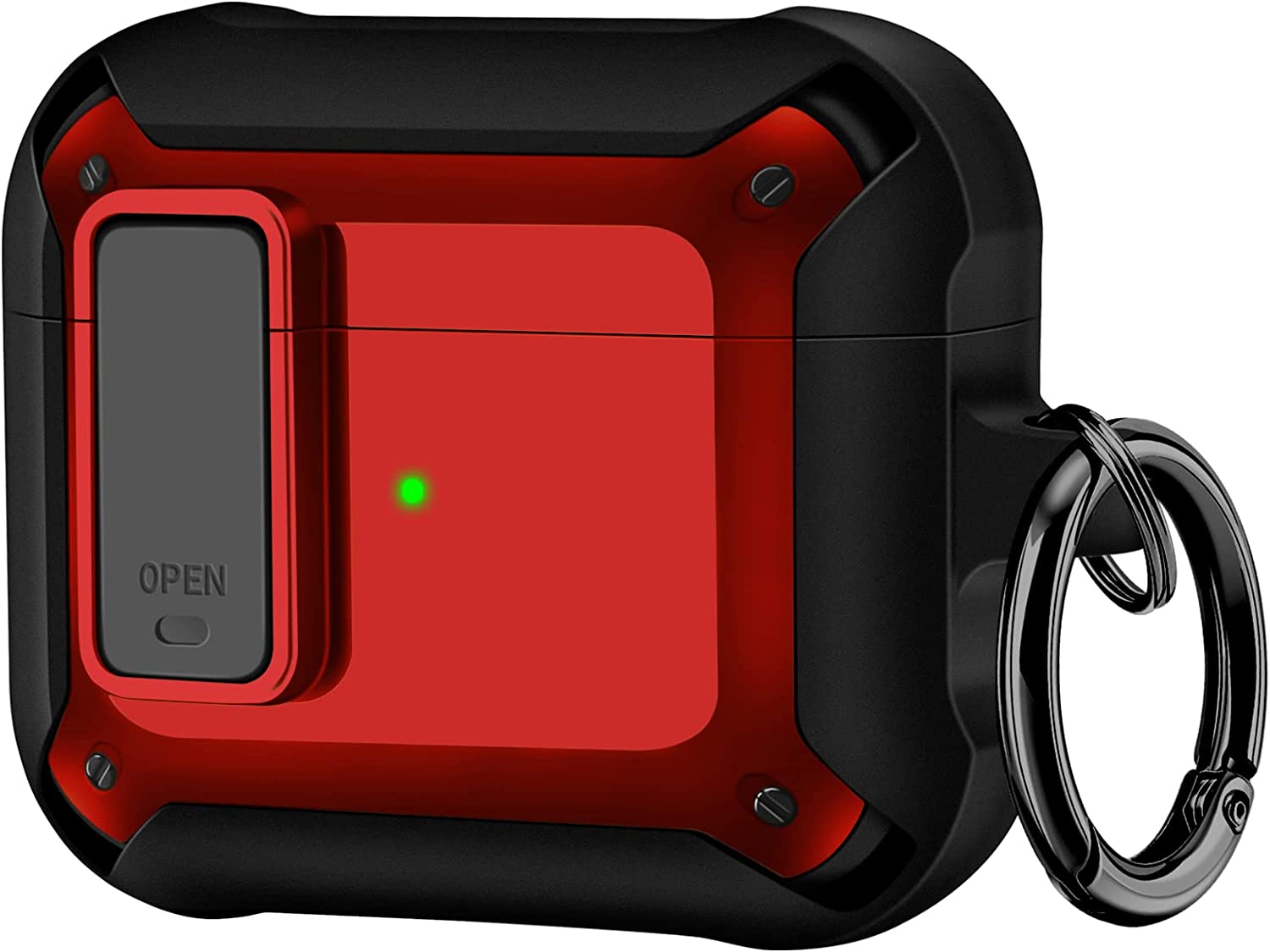 Redpepper AirPods 3 Cover Nero Carbonio con Moschettone