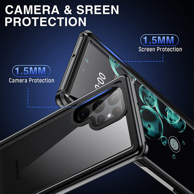 Redpepper Galaxy S22 Ultra cover impermeabile IP68 trasparente rugged