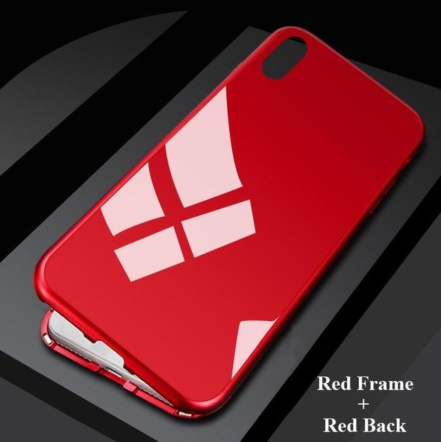 Redpepper iPhone XS Max cover magnetica vetro nero 360°