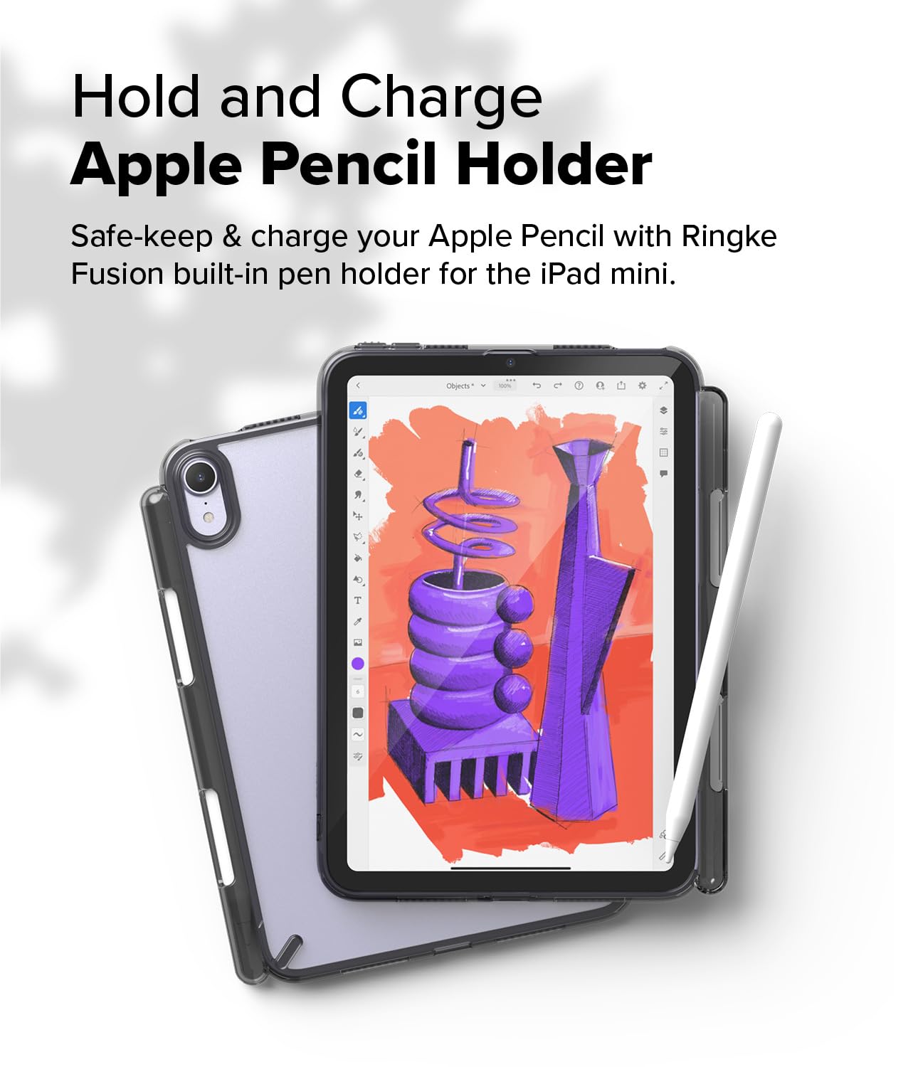 Ringke Fusion cover iPad mini A17 Pro 6th Smoke Black antiurto