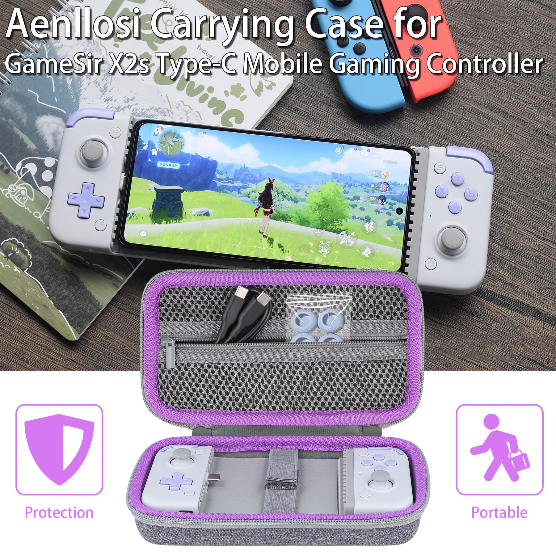 Aenllosi Game Controller Case custodia GameSir X2 X2s X2 Pro EVA