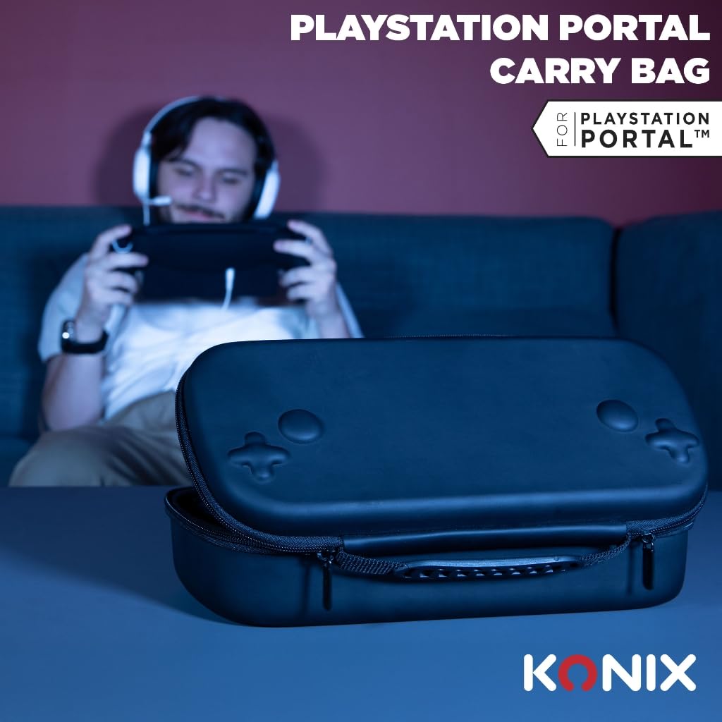 Konix Custodia PlayStation Portal nera antiurto