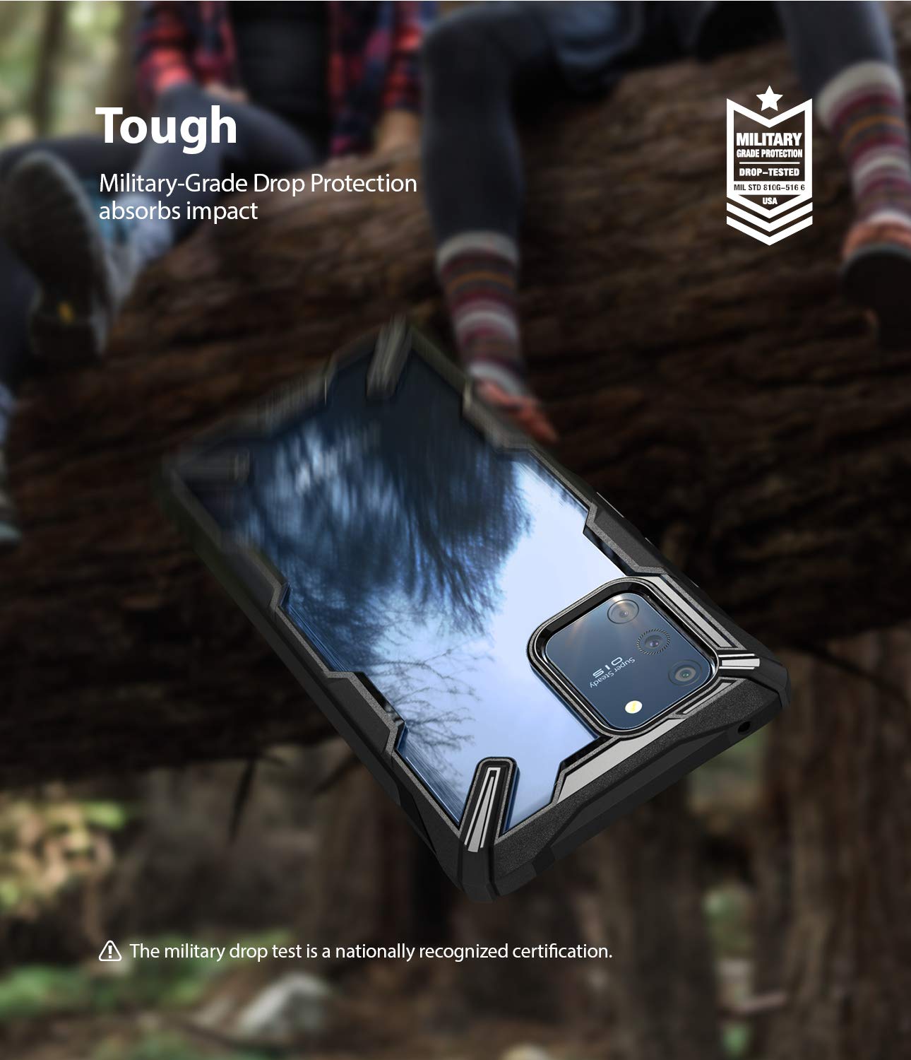 Ringke Fusion-X Cover Galaxy S10 Lite Nero trasparente antiurto