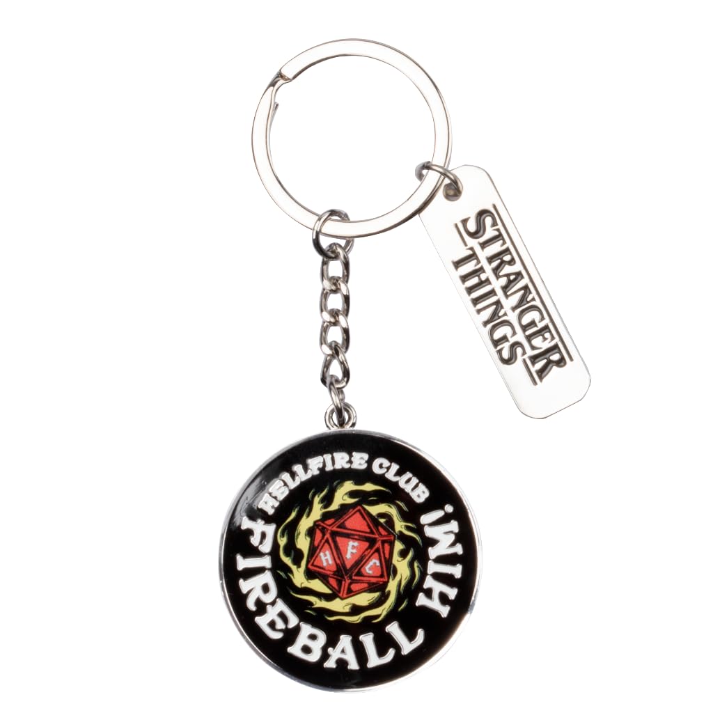 Konix Stranger Things Portachiavi Metallo 4x4 Palla Fuoco