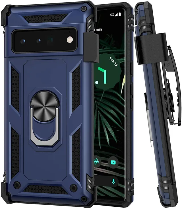 Redpepper Pixel 6 Pro cover nera con clip cintura e stand