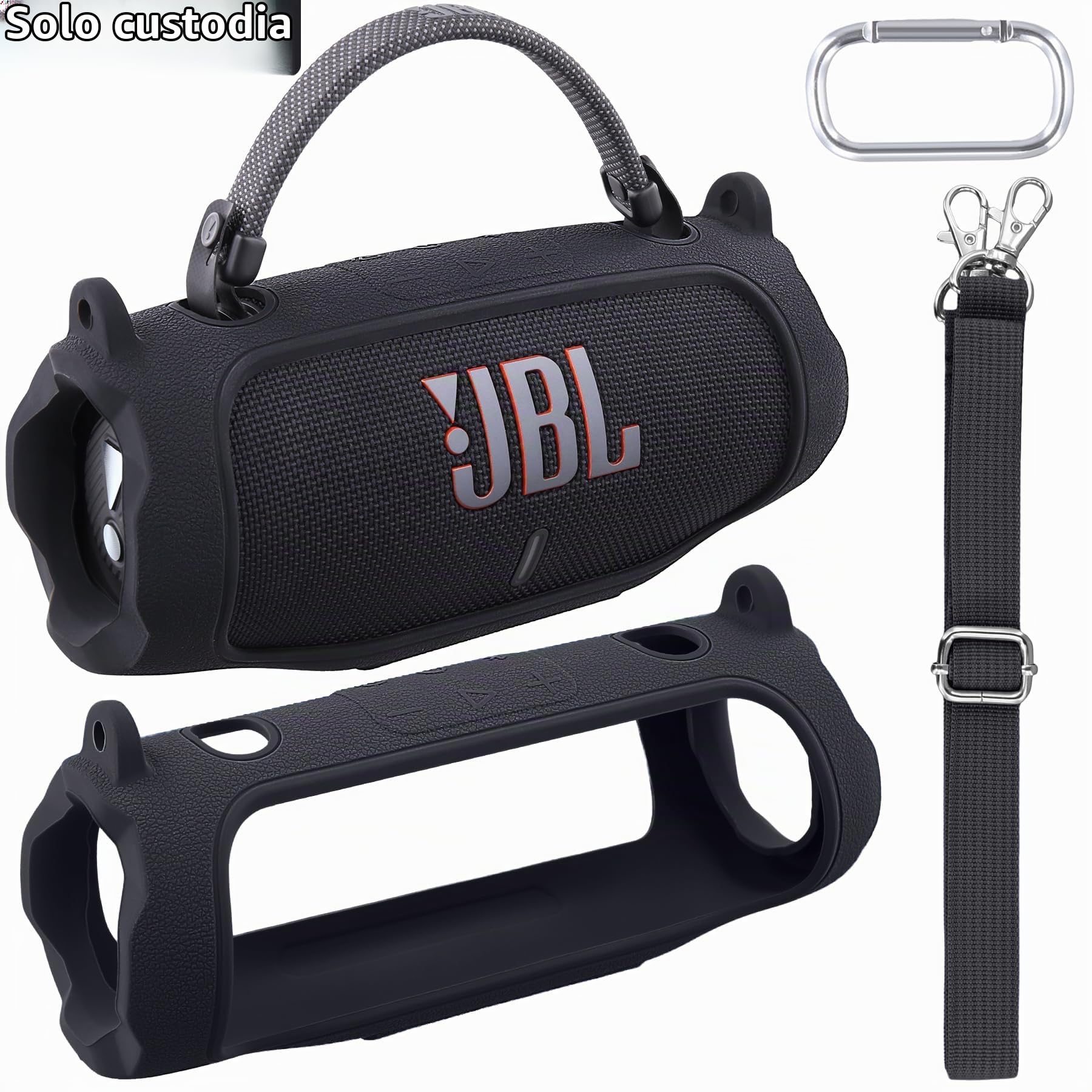 Aenllosi Speaker Case JBL Charge 6 cover silicone Nero tracolla