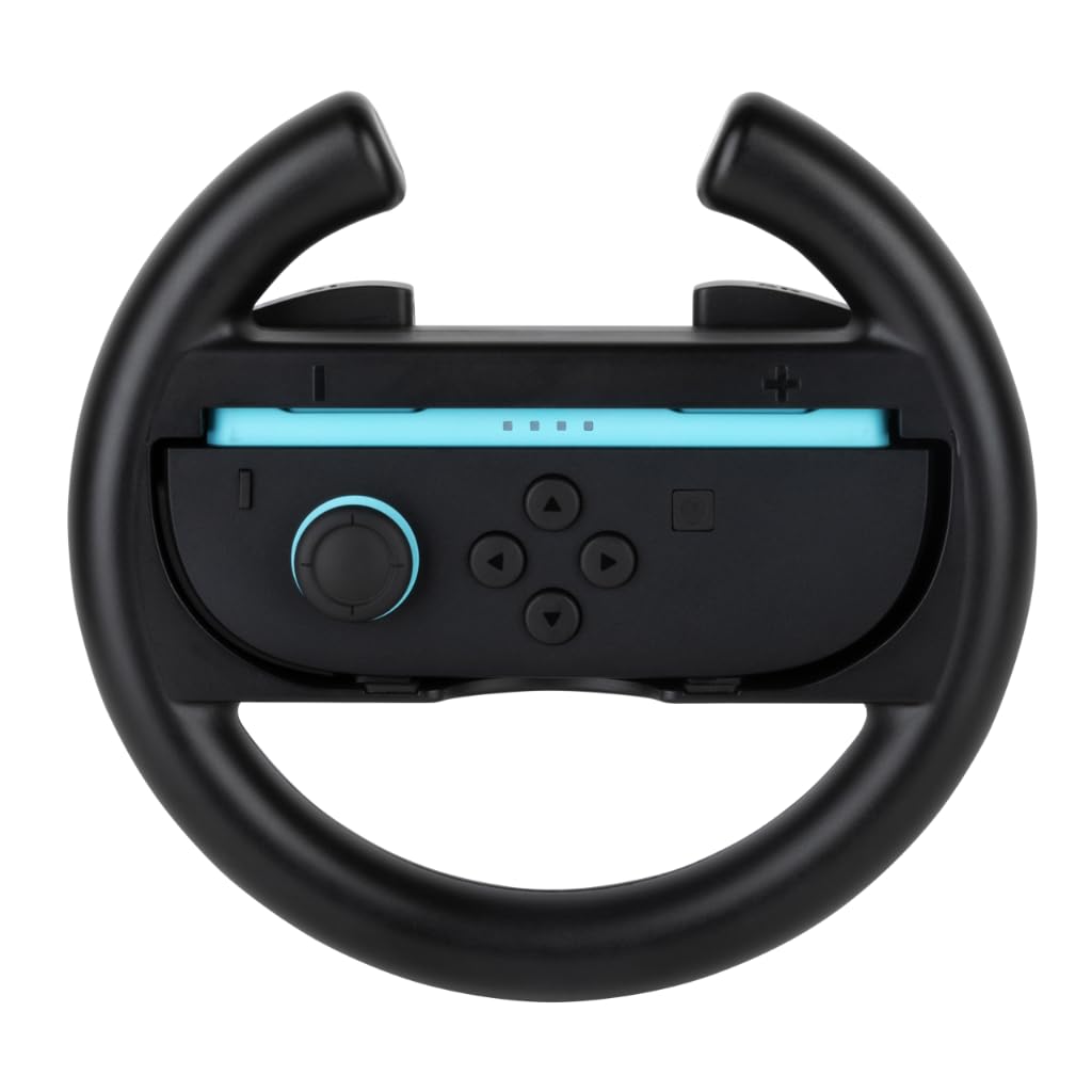 Konix Coppia volanti Joy-Con Switch 2 neri plastica