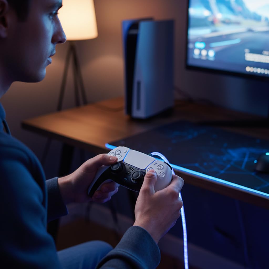 Konix Cavo USB-C 1,2 m LED blu 12W PS5 Switch