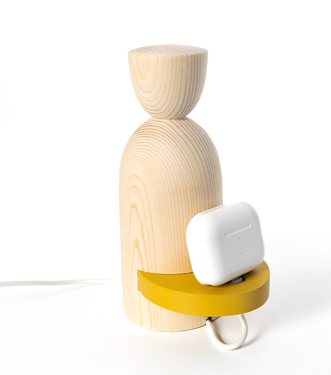 VAIA People Legami Dock Station Smartphone Legno 3 Posti
