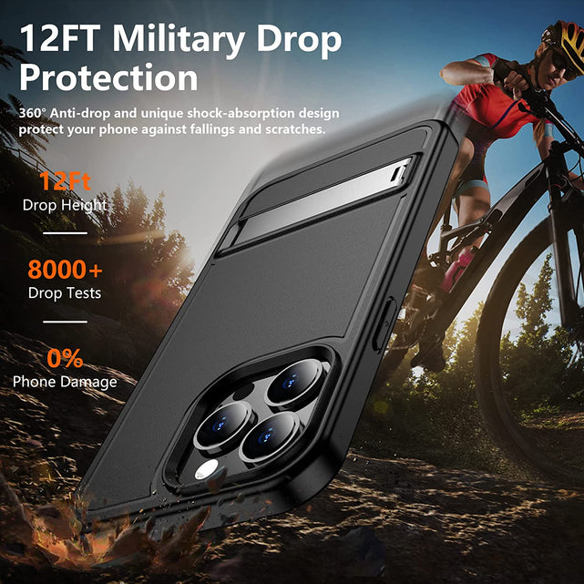 Redpepper iPhone 14 Pro Max Custodia Nera Stand Antiurto
