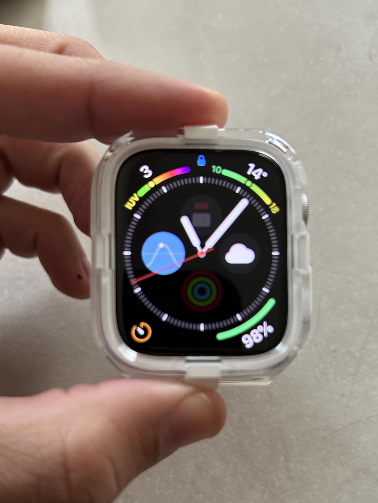 Ringke Fusion Bumper Apple Watch 44/45mm cover Neon Blue