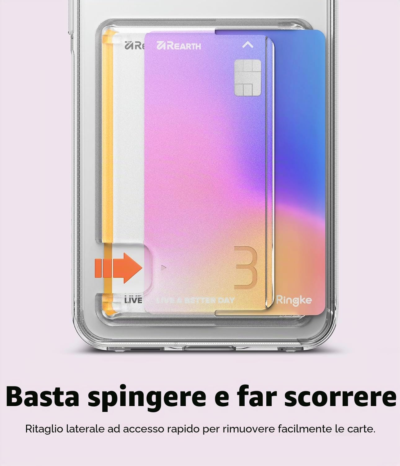 Ringke Fusion Card Galaxy A57 cover trasparente porta carte