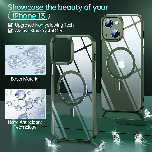 Redpepper iPhone 13 Cover Magnetica Trasparente Slim
