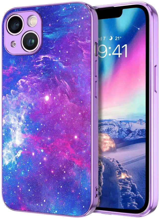 Redpepper iPhone 14 Cover Slim Nebulosa Fosforescente