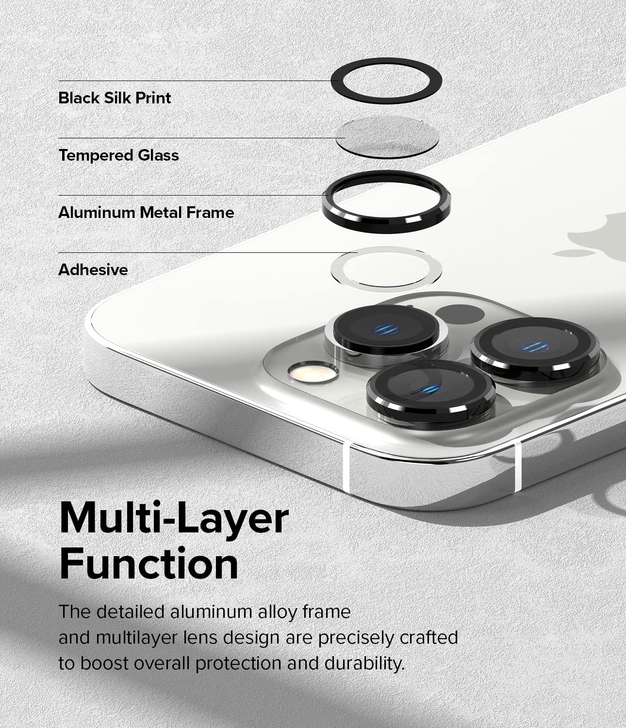 Ringke Camera Lens Frame Glass Vetro Fotocamera iPhone 14 Pro 0,33 mm