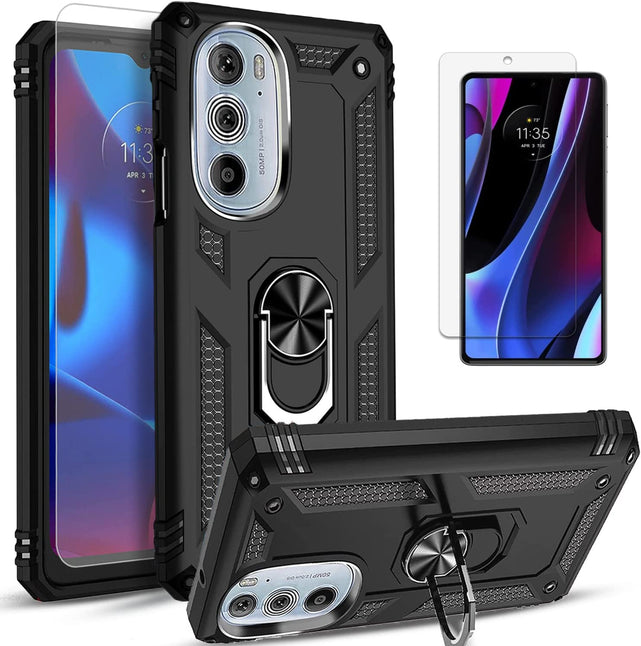 Redpepper Edge Plus cover antishock nera con stand vetro