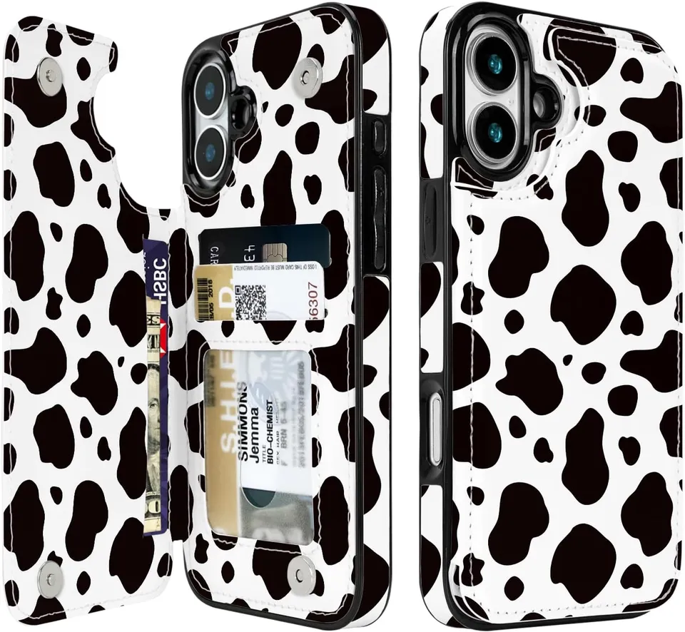 Redpepper Apple Cases custodia iPhone 17 pelle nera mucca RFID