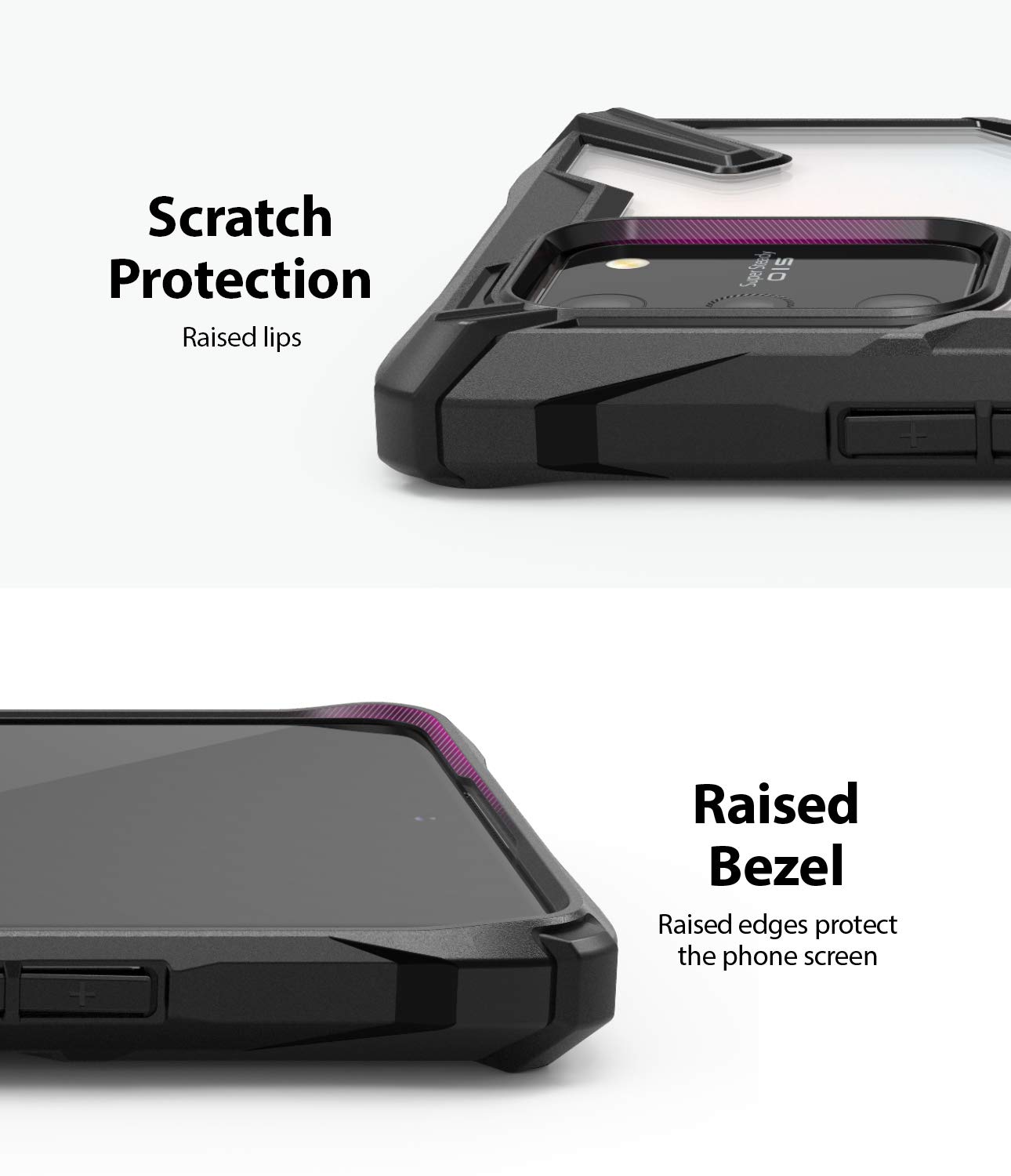 Ringke Fusion-X Cover Galaxy S10 Lite Nero trasparente antiurto