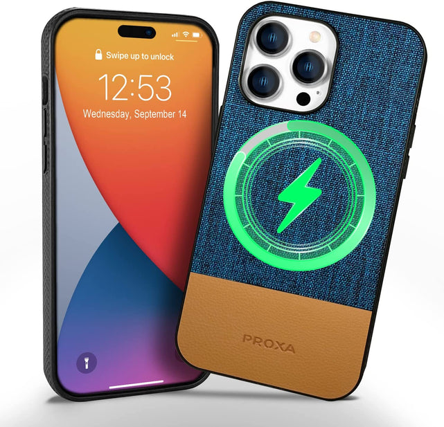 Redpepper iPhone 14 Custodia Magnetica Pelle Sottile Nera