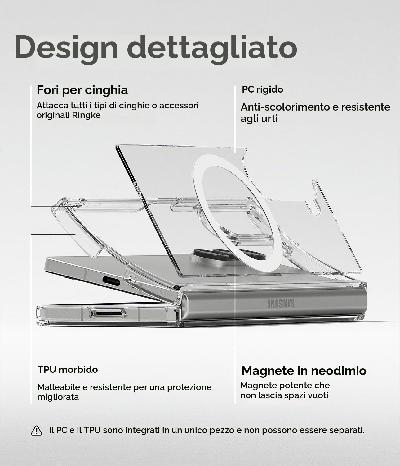 Ringke Fusion Magnetic Cover Galaxy Z Fold 6 Trasparente